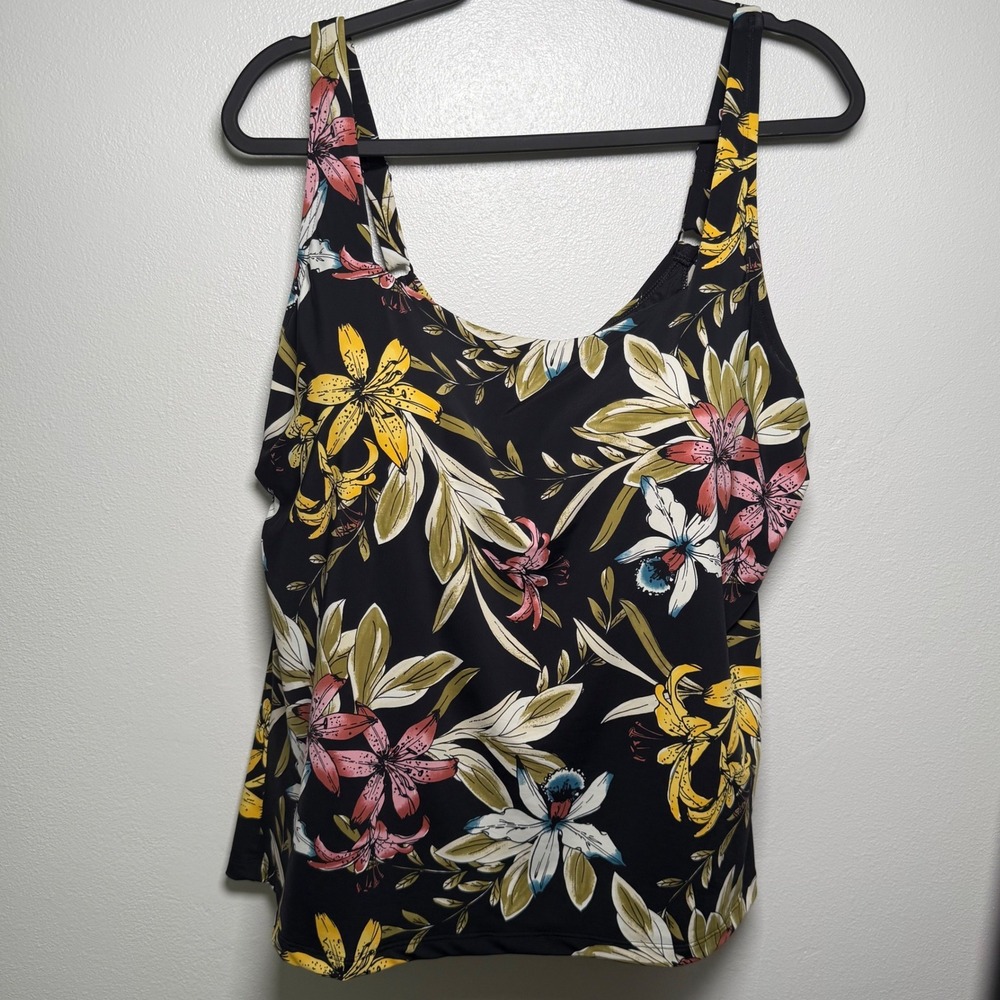 Alaskan Hardgear Duluth Trading Co Floral Tankini Top Only Plus Size 18 EUC - Picture 9 of 13